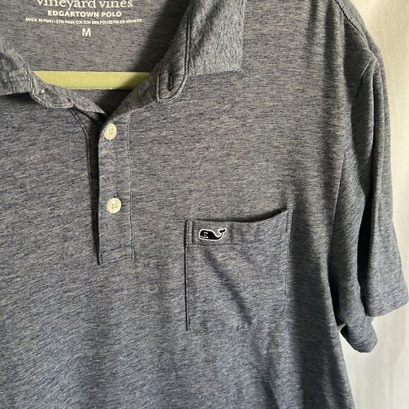 Vineyard Vines Edgartown Polo Heather Blue Size M - Picture 3 of 5